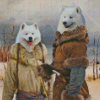 Samoyed Dogs Diamond Painting