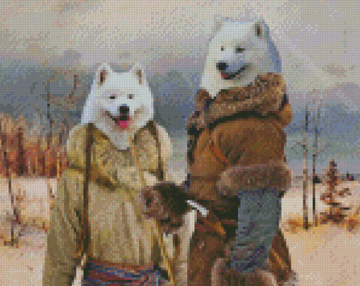 Samoyed Dogs Diamond Painting