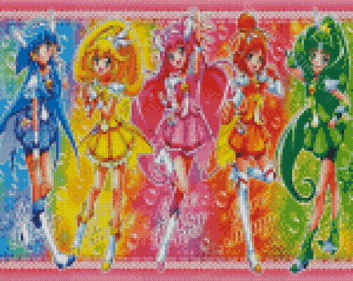 Smile Precure Characters Diamond Painting