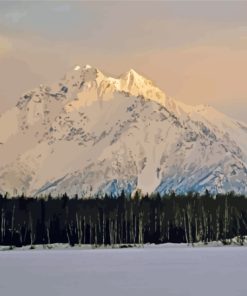 Snowy Pioneer Peak Alaska US Diamond Painting