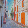 Spain Cadaques Old Town Diamond Painting