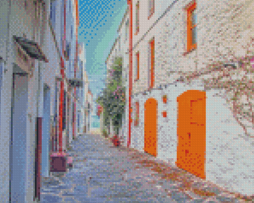 Spain Cadaques Old Town Diamond Painting