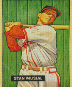 Stan Musial Cardinals Player Diamond Painting