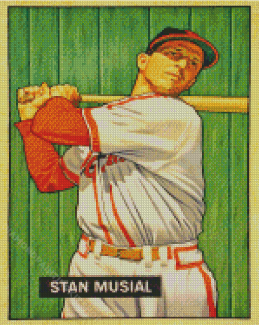 Stan Musial Cardinals Player Diamond Painting