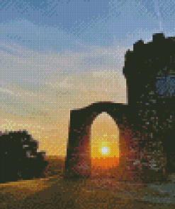 Sunrise Old John Tower Bradgate Park Diamond Painting