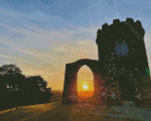 Sunrise Old John Tower Bradgate Park Diamond Painting