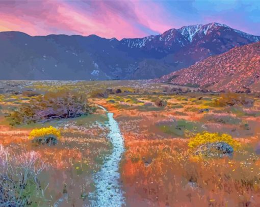 Sunset At Pacific Crest Trail Diamond Painting