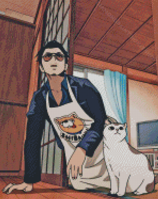 Tatsu And Cat The Way Of The Househusband Diamond Painting