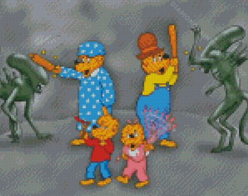 The Berenstain Bears Fight Diamond Painting