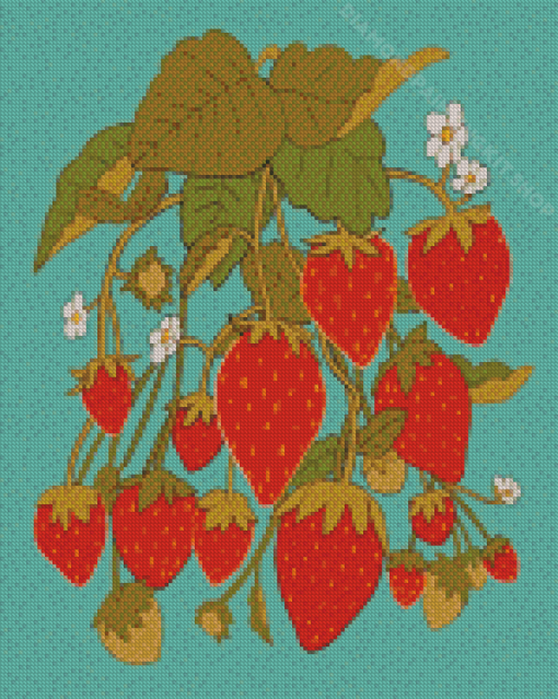 Vintage Strawberry Diamond Painting