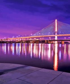 Toledo Ohio Glass City Skyway Bridge Diamond Painting