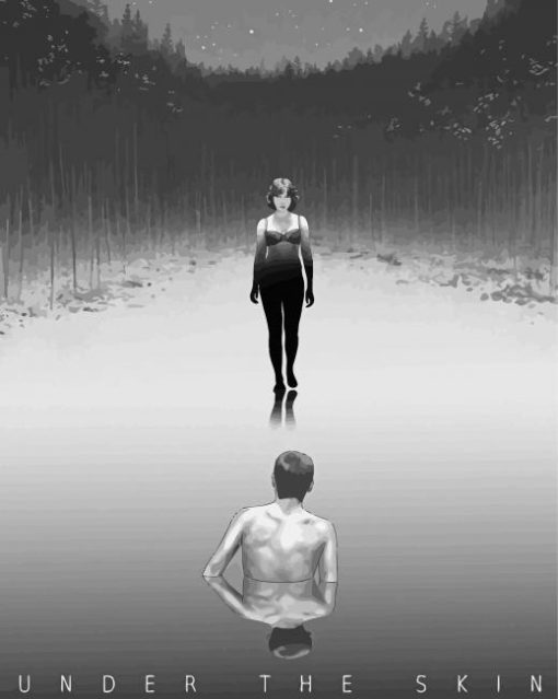 Under The Skin Black And White Poster Diamond Painting