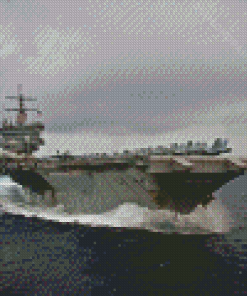 Uss Enterprise Ship In The Sea Diamond Painting