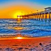 Venice Florida Pier At Sunset Diamond Painting