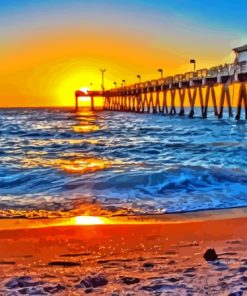 Venice Florida Pier At Sunset Diamond Painting