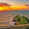 Wales South Stack Lighthouse Sunrise Diamond Painting