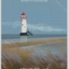 Wales Talacre Lighthouse Poster Diamond Painting