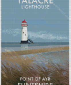 Wales Talacre Lighthouse Poster Diamond Painting