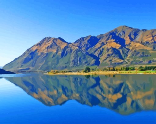 Wanaka Lake View Landscape Diamond Painting