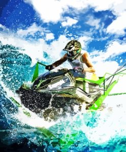 Water Jet Ski Diamond Painting