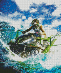 Water Jet Ski Diamond Painting