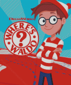 Wheres Waldo Cartoon Poster Diamond Painting