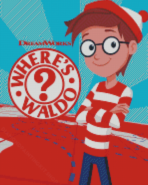 Wheres Waldo Cartoon Poster Diamond Painting