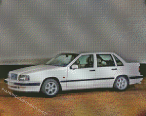 White Volvo 850 Car Diamond Painting