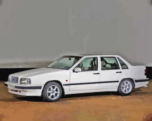 White Volvo 850 Car Diamond Painting