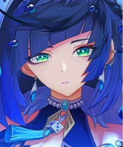 Yelan Anime Girl Diamond Painting