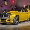 Yellow Javelin AMX Car Diamond Painting