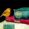 Yellow Warbler Bird On Books Diamond Painting