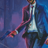 Aesthetic John Wick Dog Diamond Painting