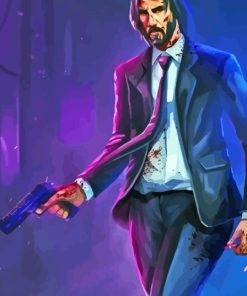 Aesthetic John Wick Dog Diamond Painting