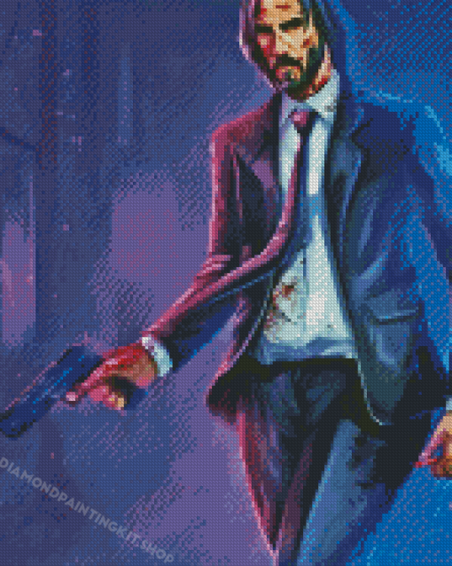 Aesthetic John Wick Dog Diamond Painting