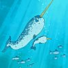 Aesthetic Narwhal Underwater Diamond Painting