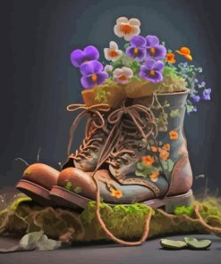 Aesthetic Floral Boot Diamond Painting