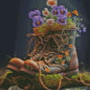 Aesthetic Floral Boot Diamond Painting