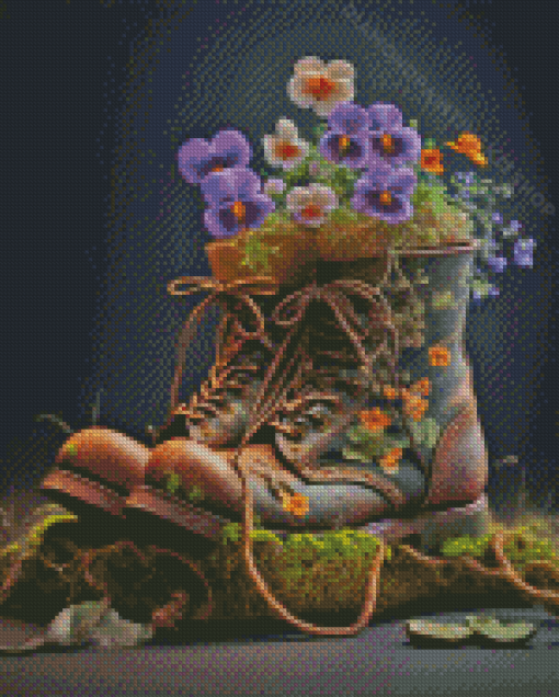 Aesthetic Floral Boot Diamond Painting