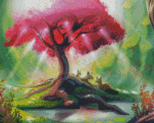 Aesthetic Magic Tree Diamond Painting