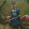 Rabbit And Squirrel Knight Diamond Painting