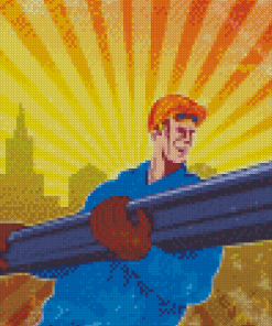 Aesthetic Steel Worker Diamond Painting