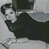 Black And White Carrie Fisher Diamond Painting