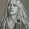 Black And White Teresa Palmer Diamond Painting