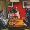 Cats Playing Cards Diamond Painting