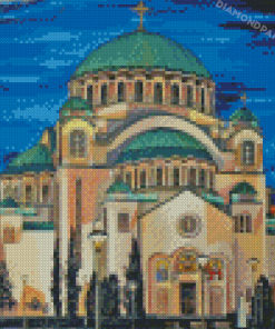 Church Of St Sava Serbia Belgrade Diamond Painting