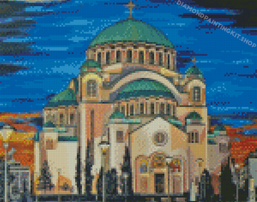 Church Of St Sava Serbia Belgrade Diamond Painting