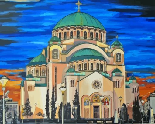 Church Of St Sava Serbia Belgrade Diamond Painting