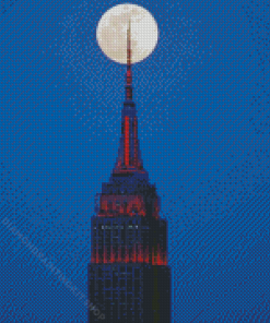 Aesthetic Moon Tower Diamond Painting