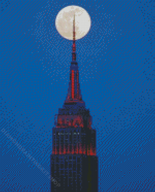 Aesthetic Moon Tower Diamond Painting